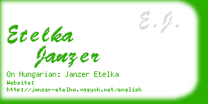 etelka janzer business card